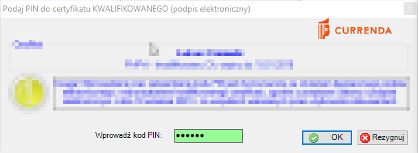 Oraz podać PIN do podpisu kwalifikowanego RYSUNEK 20. PODPIS KWALIFIKOWANY RYSUNEK 21.