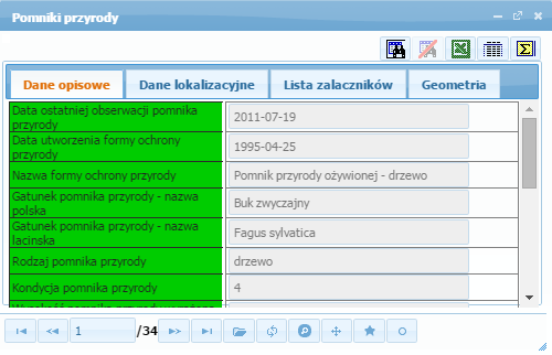 5 Formy ochrony przyrody Portal udostępnia informacje w zakresie Form Ochrony Przyrody dla następujących obiektów: Pomników przyrody, Zespołów przyrodniczo-krajobrazowych, Stanowisk dokumentacyjnych,