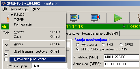 18 GPRS-T1 SATEL w przypadku kodów zdarzeń odbieranych w formacie Contact ID, określić, czy jest to nowe zdarzenie/wyłączenie czuwania, czy koniec zdarzenia/załączenie czuwania (pole R ); wybrać, na