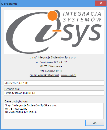 2.3 O programie Opcja ta jest dostępna z Pomoc -> O programie i służy do wyświetlenia informacji dotyczących programu (rys. 24).