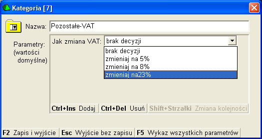 13 podobnie jak asortymenty, albo do kategorii możemy przypisać parametry, które możemy wykorzystać z opcją opisaną w kolejnym punkcie. Zalecane jest tworzenie parametrów o typie lista wartości. Rys.