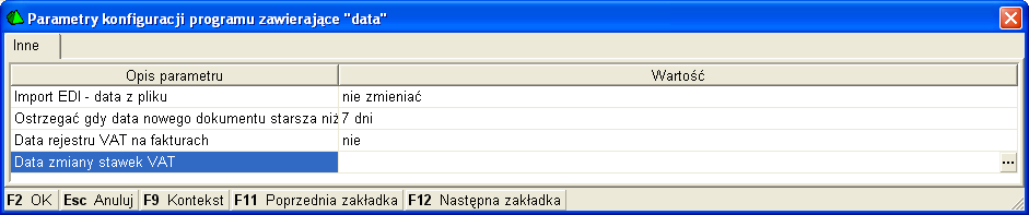 29 Po zakończeniu zmian możemy już usunąć niepotrzebne stawki podatku z tabeli w programie PC-Market za pomocą "DEL".