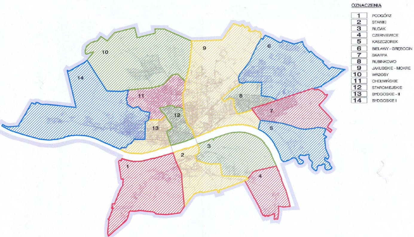 MIASTO TORUŃ Podział miasta na jednostki pomocnicze Rady Miasta Źródło: www.mpu-torun.