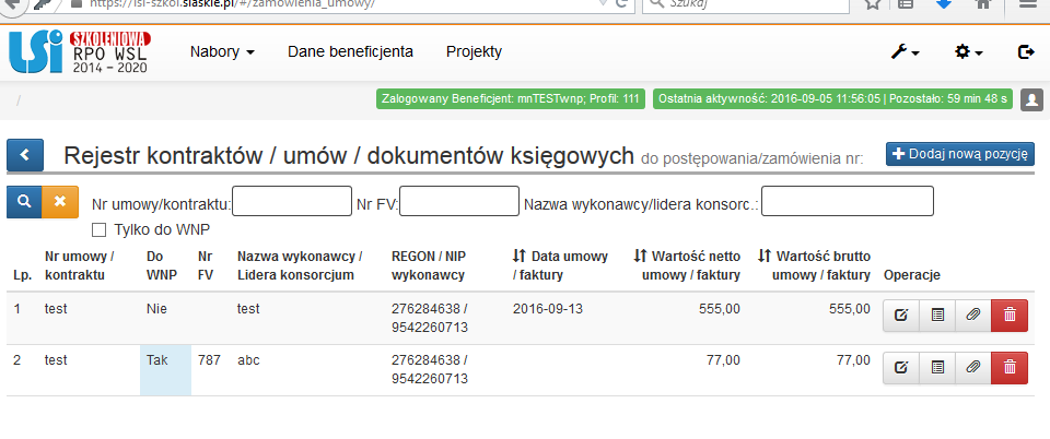 W formularzu uzupełnić należy pola: - Nazwa pole tekstowe, - Typ dokumentu - należy wybrać z listy dokument odzwierciedlający stan faktyczny, - Data ważności od wybór daty z kalendarza (w przypadku,