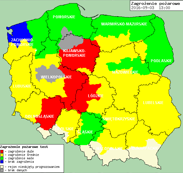 Zagrożenie pożarowe w