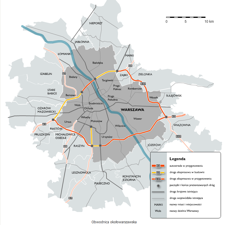 System drogowy Autostrady Drogi ekspresowe Przebudowa do parametrów drogi ekspresowej: nr 8