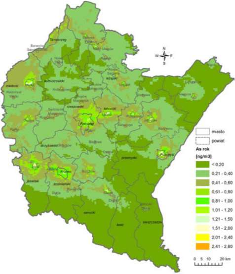 Wyniki oceny jakości powietrza za 2015 r.