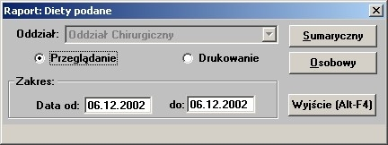 5.3.4 Obłożenie łóżek Lokalizacja: Menu Raporty>Obłożenie łóżek Opcja służy do wykonania zestawienia obłożenia łóżek na oddziale szpitalnym.