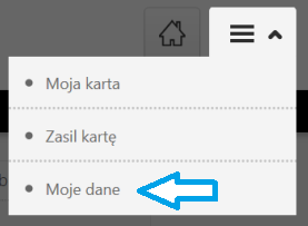 4. Wgląd do danych użytkownika na Kiosku Aby uzyskać dostęp na Kiosku do informacji o zalogowanym użytkowniku musimy wybrać z menu podręcznego opcję Moje dane (Rys. 21) Rys 21.