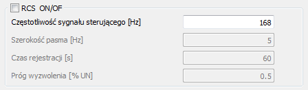 Tworzymy nowa jakość Analiza sygnałów sterujących RCS W polu RCS ON/OF można wyspecyfikować dowolną częstotliwość z przedziału 100 3750 Hz, która będzie podlegać rejestracji ciągłej.