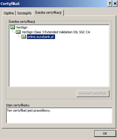 o Ścieżka certyfikatu adres online.eurobank.