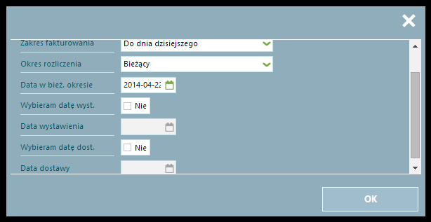 generowanie nowej faktury do wybranej umowy, powoduje powstanie nowego dokumentu docelowego generowanie nowych dla wszystkich, powoduje fakturowanie wszystkich wskazanych dalej umów i powstanie