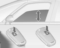 Kluczyki, drzwi i szyby 35 Blokada szyb w drzwiach tylnych W celu dezaktywacji szyb w drzwiach tylnych nacisnąć przełącznik z dioda kontrolna zacznie świecić.
