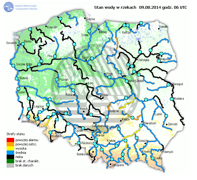 INFORMACJE HYDROLOGICZNO METEOROLOGICZNE źródło: