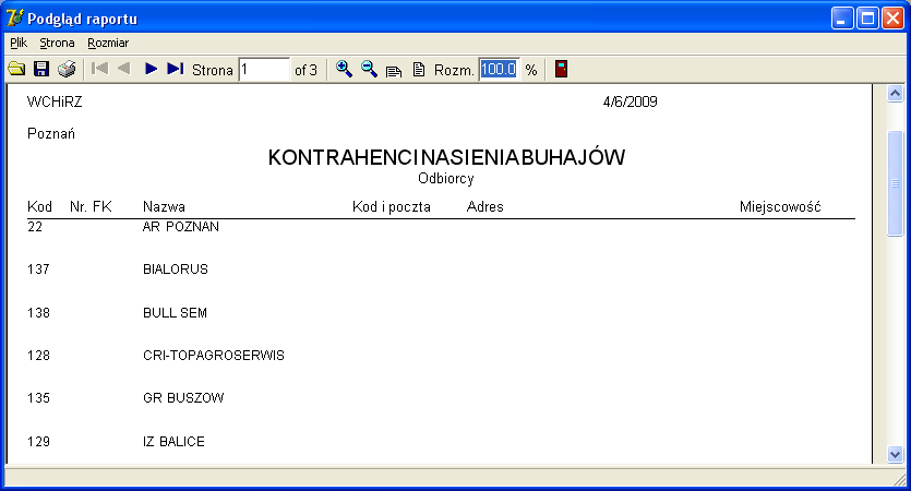 Klawisze Zatwierdź i Anuluj działają analogicznie jak w funkcji Dodaj. Usuń funkcja dostępna dla użytkownika z uprawnieniami administratora.