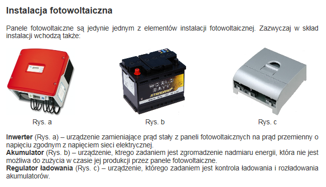 ELEMENTY INSTALACJI