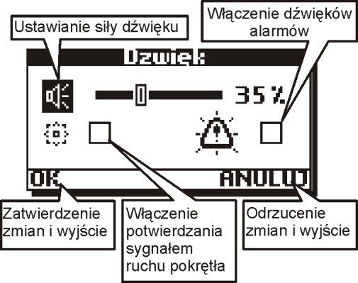 10. MENU OPCJE Dostęp Aby wejść do opcji należy się zalogować. Ekran logowania przedstawiony jest na Rys. 10.1 Język pozwala nam zmienić język opisów.