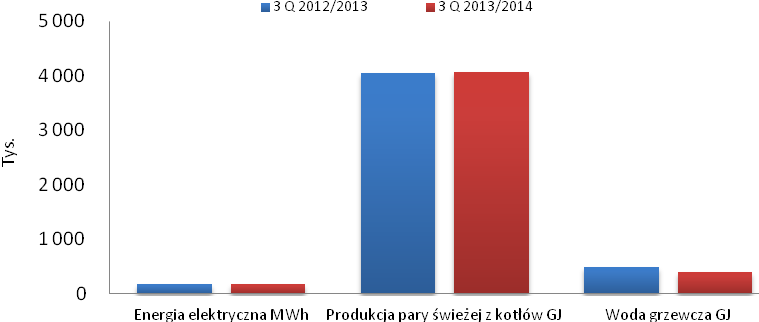 Pozostałe Informacje dotyczące wyników za okres 3i 9 miesięcy kończący się 31 marca 2014 roku Przychody zewnętrzne Segmentu Energetyka według grup produktowych (tys. zł) Wyszczególnienie 01.01.2014-31.