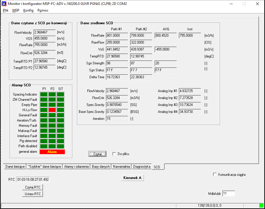 IO/MSP-02-FC/PL/r17 Integrotech sp. z o.o. 81 / 132 Parametr Jednostka Opis parametru Wzmocnienie - Wzmocnienie przetworników A i B na poszczególnych ścieżkach 1.