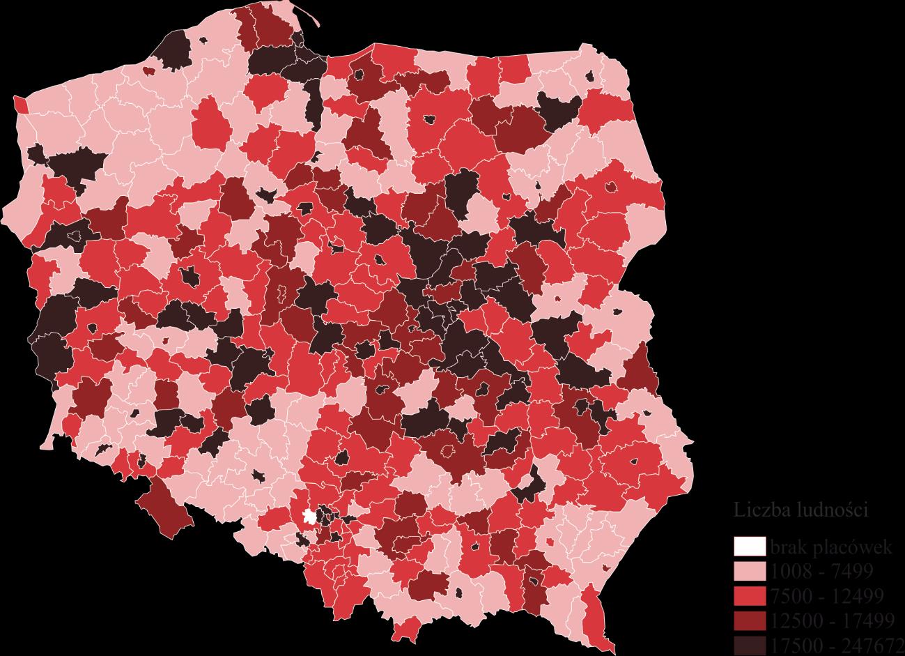 VI. CENTRA KULTURY, DOMY KULTURY, OŚRODKI KULTURY, KLUBY I ŚWIETLICE Mapa 8.