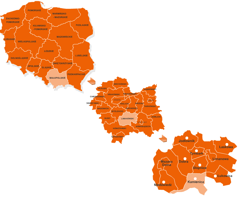 1. Charakterystyka Gminy Kamienica Gmina Kamienica położona jest w południowej części województwa małopolskiego, w południowej części powiatu limanowskiego.