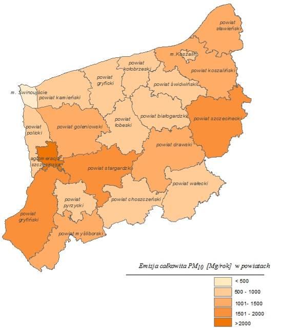 c) pył zawieszony PM10 d) benzo(a)piren (BaP) Emisja punktowa Emisja punktowa emisja pochodząca ze zorganizowanych źródeł w wyniku energetycznego spalania paliw i przemysłowych procesów