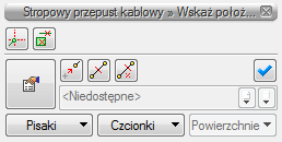 Rys. 29. Okno własności puszki instalacyjnej W pierwszej fazie definiowania puszki użytkownik zaczyna od cech wizualnych [pisaki, czcionki] oraz trasy rzeczywistej.