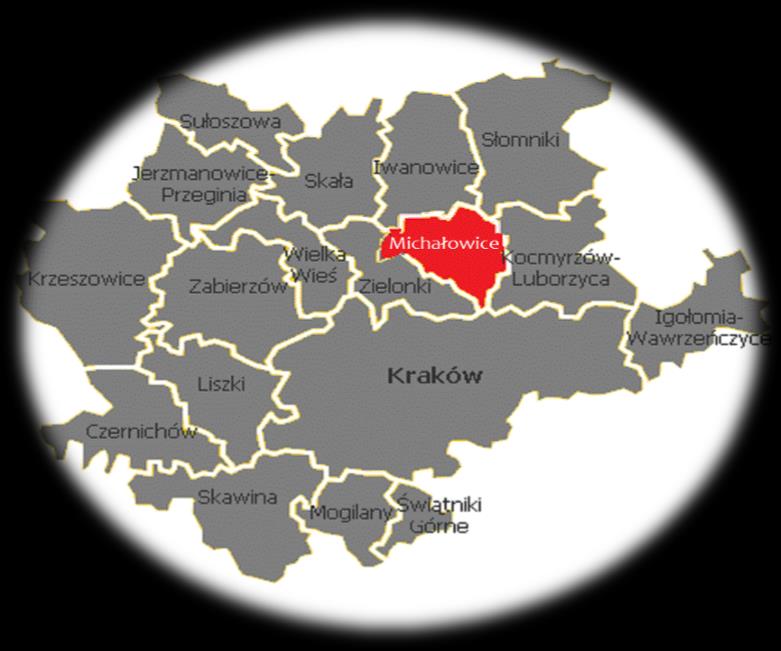 Usytuowana jest na pograniczu północno-zachodniej części Wyżyny Krakowsko-Częstochowskiej, w szerokiej doliny rzeki Dłubni, będącej lewym dopływem Wisły.