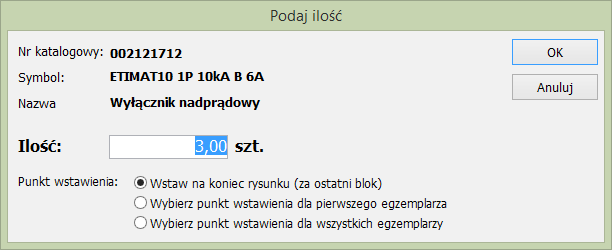 Rysunek rozdzielnicy (widok elewacji) Dużą zaletą programu jest z pewnością posiadanie wbudowanego komponentu LiteCAD, pozwalającego na szybkie przygotowanie rysunku z widokiem elewacji projektowanej