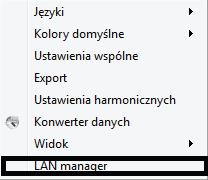 Format graficzny ekranu Program może pracować w dwóch różnych szatach graficznych: 1) Windows standardów 2) Czarnym