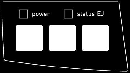 Przyciski i wskaźniki świetlne Instrukcja obsługi kasy ELZAB Mini E Przyciski i wskaźniki świetlne stan zasilania kasy stan kopii elektronicznej włączanie i wyłączanie kasy podgląd pozycji paragonu
