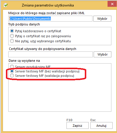 11 Praca w trybie testowym Jeśli masz do czynienia z programem WAPRO JPK po raz pierwszy, być może będziesz chciał poćwiczyć jego obsługę bez ryzyka, że jakieś dane zostaną przesłane na serwer