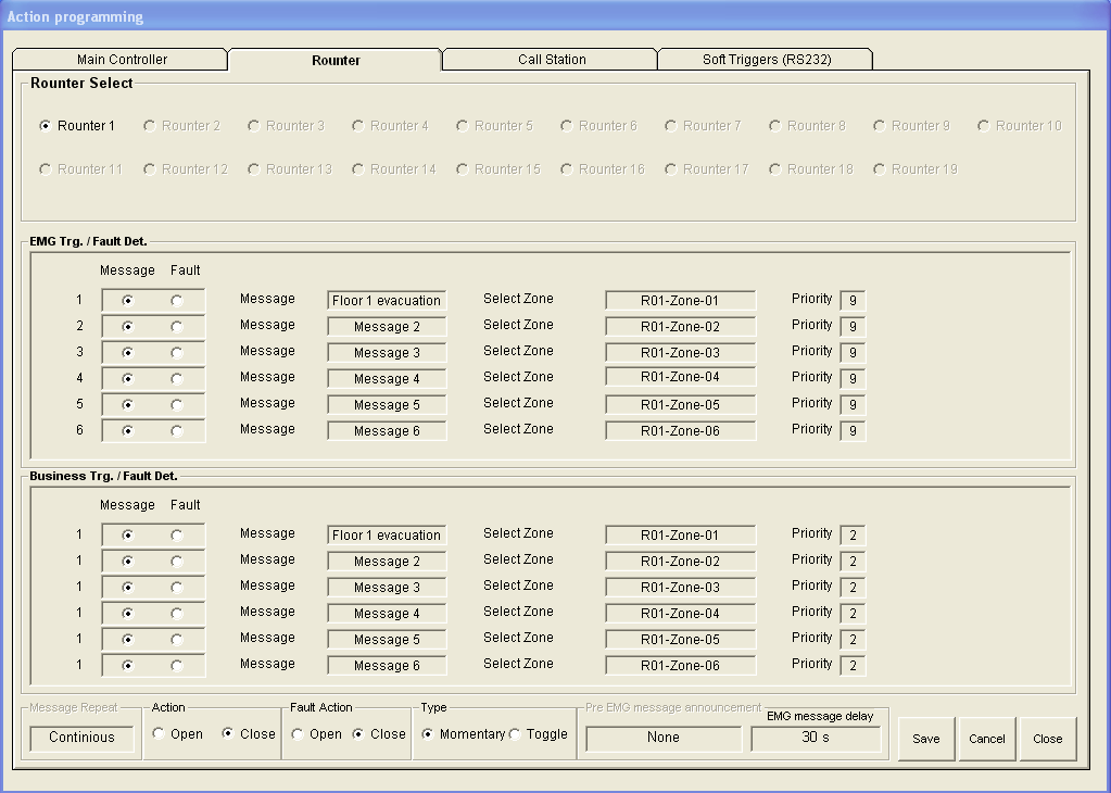 46 pl Konfiguracja Plena VAS configuration 4.7.2 Router Rysunek 4.32: Zakładka Router 1. Wybrać zakładkę Router. 2. Wybrać router w sekcji Wybór routera (Router Select). 3.