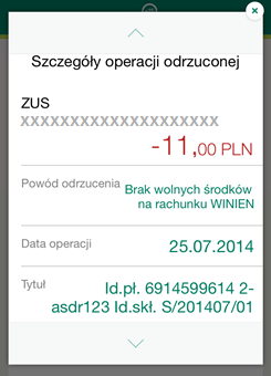 Po wybraniu Zatwierdź konieczna jest autoryzacja. Po poprawnej autoryzacji zlecenie zostanie przyjęte do realizacji i będzie widoczne w operacjach oczekujących. 17.