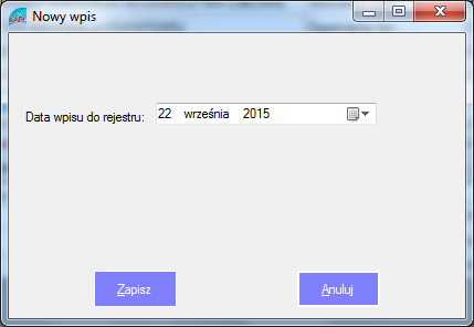 Rysunek 53 Nowy wpis do