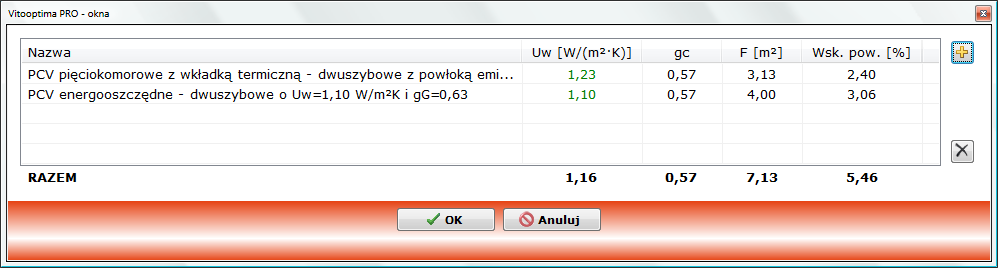 3. Nowy moduł stolarki okiennej i drzwiowej umożliwiający jej automatyczny i bardziej precyzyjny dobór Dotychczasowa wersja programu umożliwiała uproszczony dobór stolarki okiennej i drzwiowej w tym