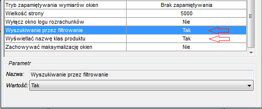 Rysunek 19 4. Ustawione przez personalizację filtry mogą być zmieniane na samej liście. Po odświeżeniu (ikona z paska zadań wg aktualnych filtrów ) na liście pojawią się dokumenty wybrane 1.4. Ustawienie parametrów Użytkownika (Operatora) 1.