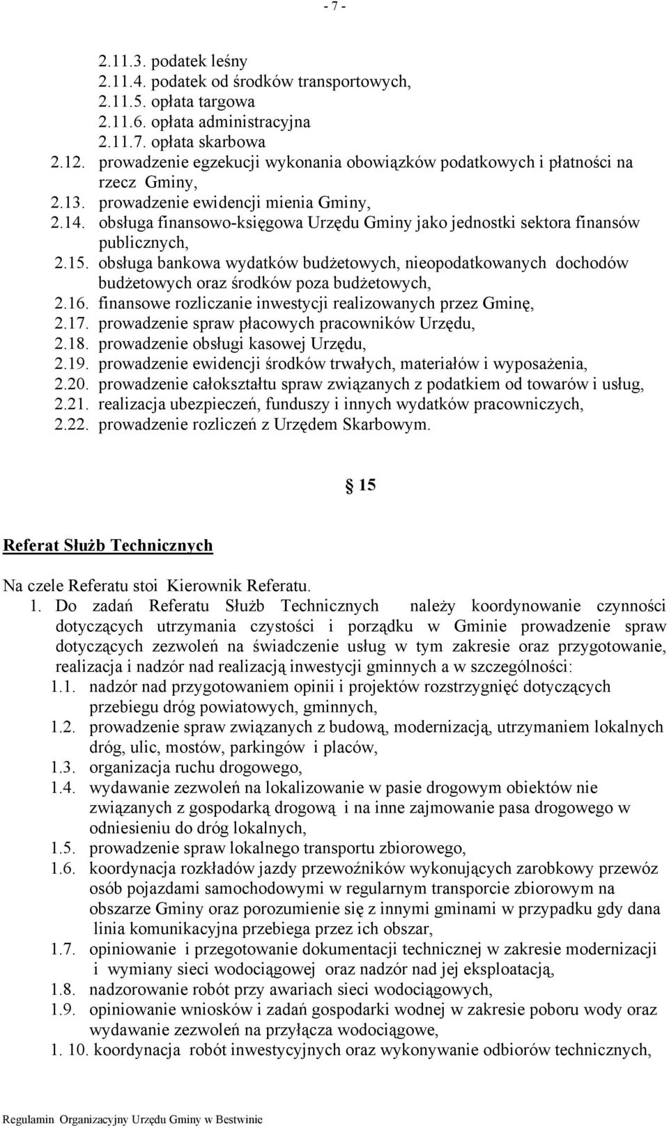 obsługa finansowo-księgowa Urzędu Gminy jako jednostki sektora finansów publicznych, 2.15.