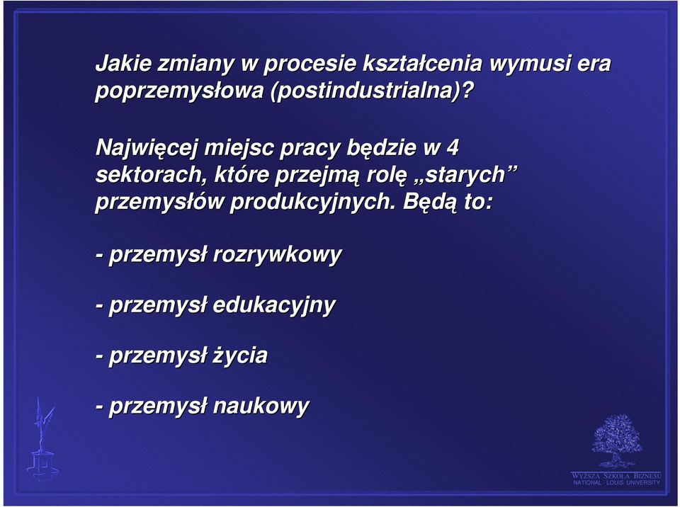 Najwięcej miejsc pracy będzie w 4 sektorach, które przejmą rolę