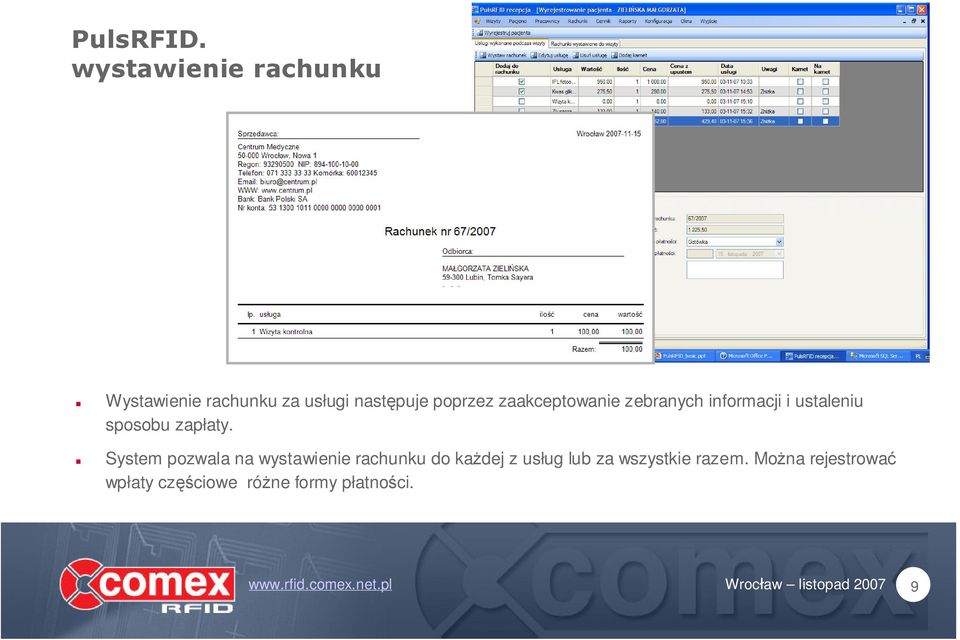 zaakceptowanie zebranych informacji i ustaleniu sposobu zapłaty.