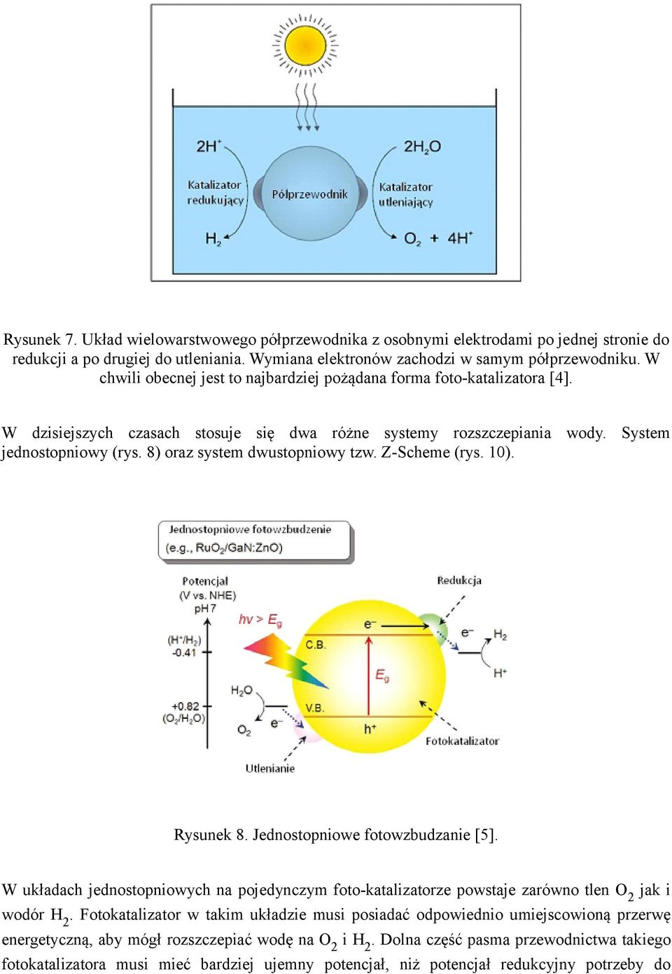 8) oraz system dwustopniowy tzw. Z-Scheme (rys. 10). Rysunek 8. Jednostopniowe fotowzbudzanie [5].