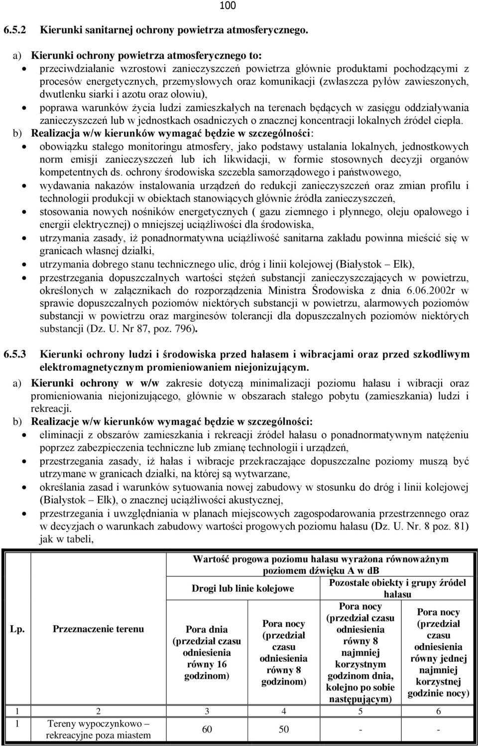 (zwłaszcza pyłów zawieszonych, dwutlenku siarki i azotu oraz ołowiu), poprawa warunków życia ludzi zamieszkałych na terenach będących w zasięgu oddziaływania zanieczyszczeń lub w jednostkach