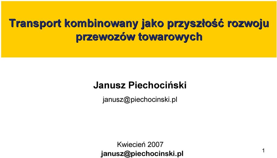 przewozów w towarowych