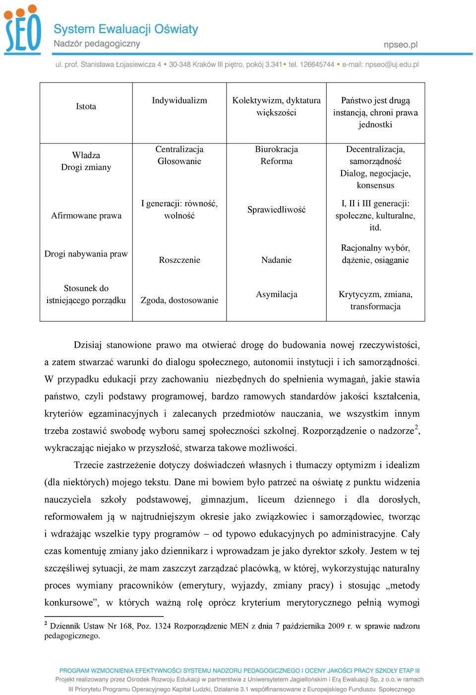 Drogi nabywania praw Roszczenie Nadanie Racjonalny wybór, dążenie, osiąganie Stosunek do istniejącego porządku Zgoda, dostosowanie Asymilacja Krytycyzm, zmiana, transformacja Dzisiaj stanowione prawo