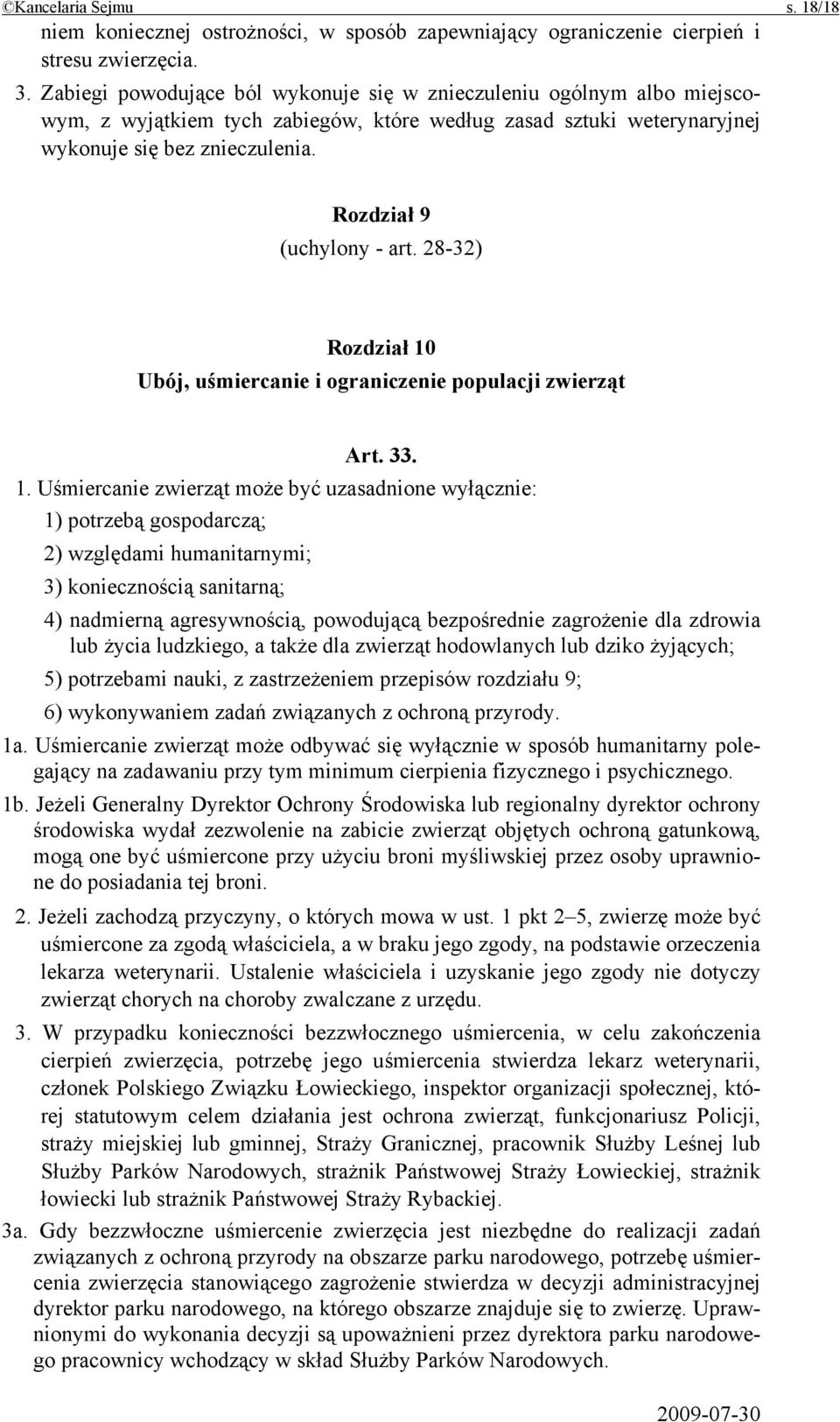 Rozdział 9 (uchylony - art. 28-32) Rozdział 10