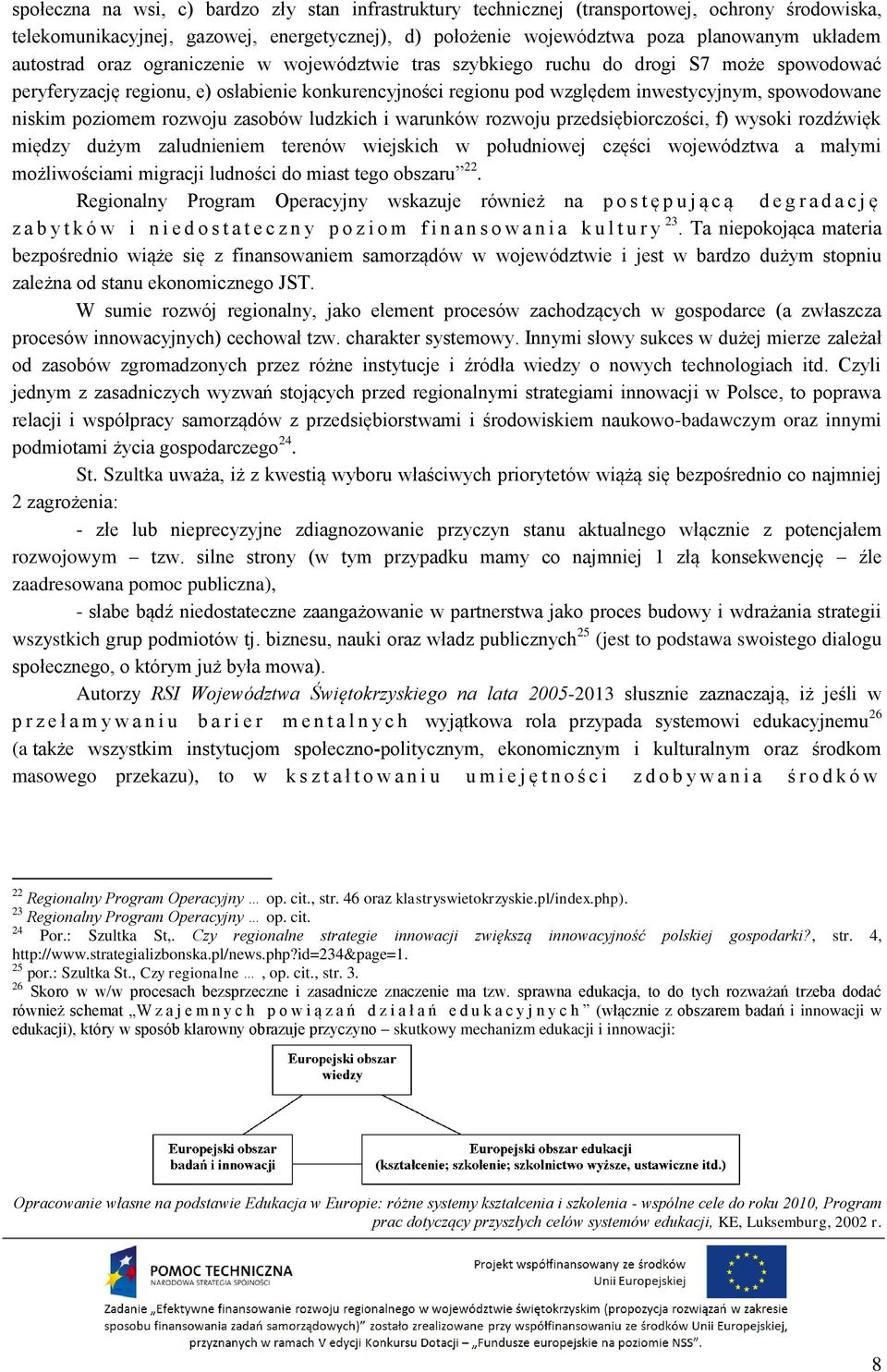 niskim poziomem rozwoju zasobów ludzkich i warunków rozwoju przedsiębiorczości, f) wysoki rozdźwięk między dużym zaludnieniem terenów wiejskich w południowej części województwa a małymi możliwościami