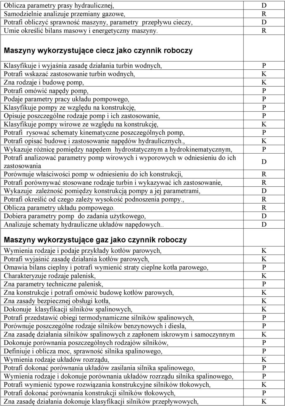 pomp, odaje parametry pracy układu pompowego, lasyfikuje pompy ze względu na konstrukcję, Opisuje poszczególne rodzaje pomp i ich zastosowanie, lasyfikuje pompy wirowe ze względu na konstrukcję,