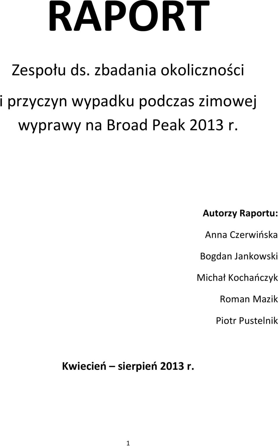 wyprawy na Broad Peak 2013 r.