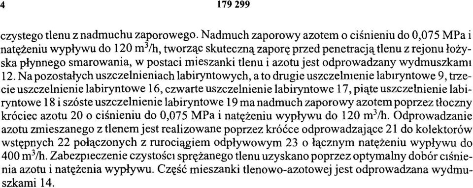 azotu jest odprowadzany wydmuszkami 12.