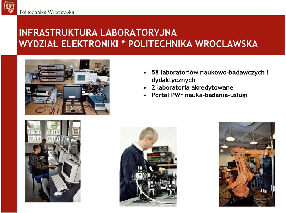 laboratoriów naukowo-badawczych i